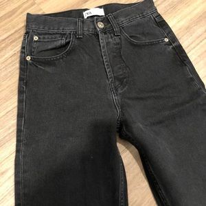 Zara high waisted vintage style straight jeans